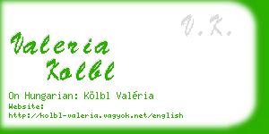 valeria kolbl business card